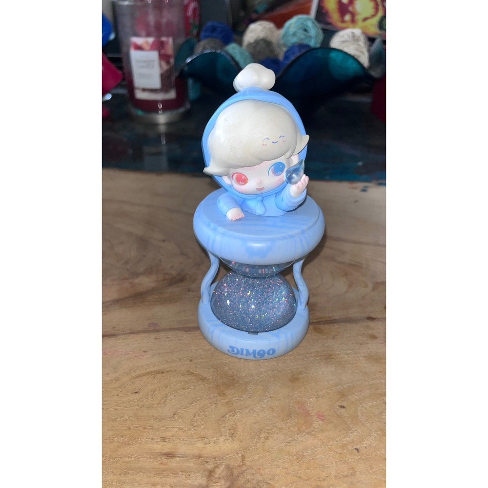 Pop Mart Dimoo World Hourglass Glitter Figure Blue Marbled Collectible Toy